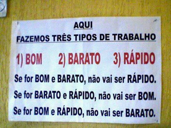Imagem engraçada Três Tipos de Trabalho no iPiadas