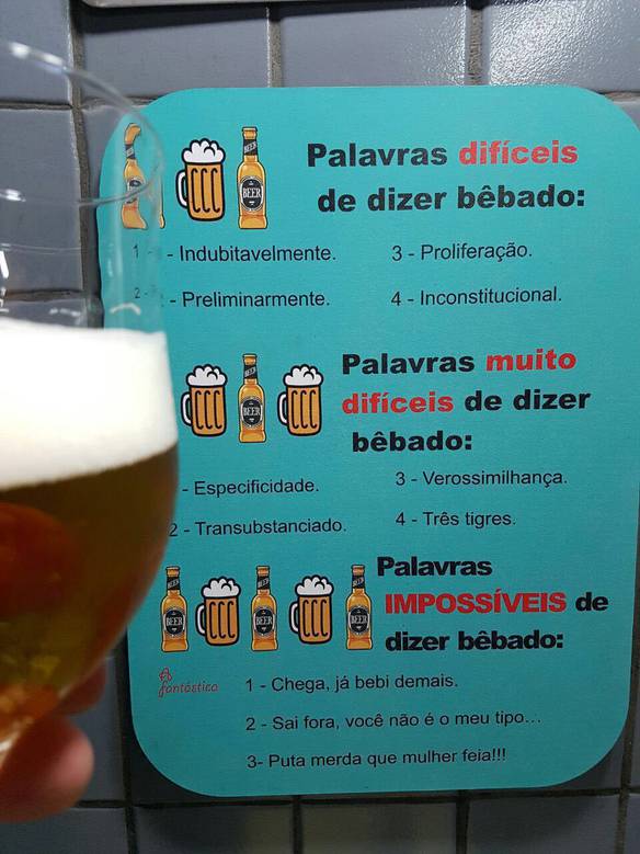 Imagem engraçada Palavras Difíceis Para Um Bêbado no iPiadas