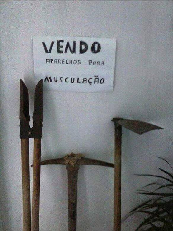 Imagem engraçada Vendo Aparelhos de Musculação no iPiadas