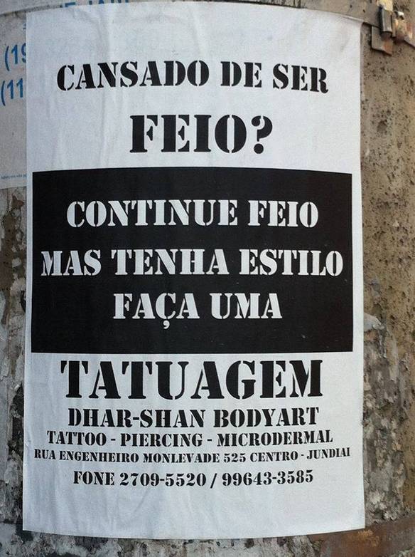 Imagem engraçada Cansado de Ser Feio? no iPiadas