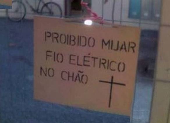 Imagem engraçada Proibido Mijar no iPiadas