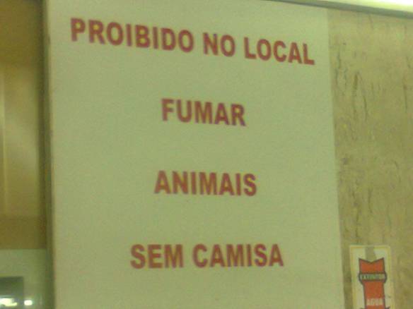 Imagem engraçada Proibido Fumar Animais Sem Camisa no iPiadas