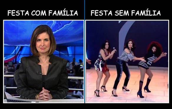 Imagem engraçada Festa Com Família vs. Festa Sem Família no iPiadas