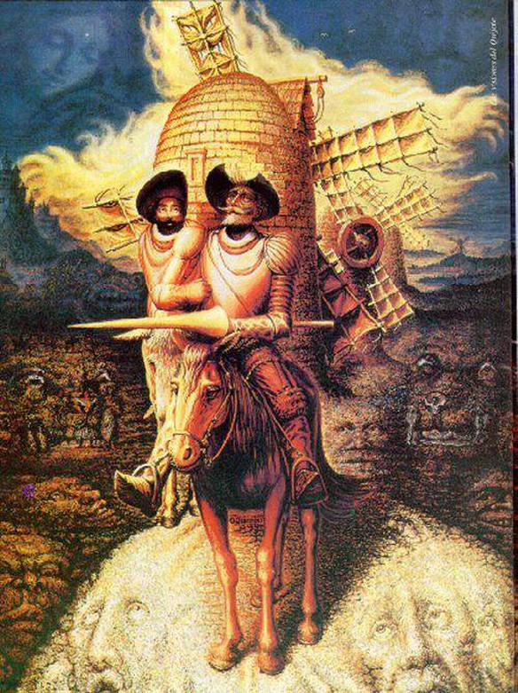 Imagem engraçada Dom Quixote ou Einstein no iPiadas