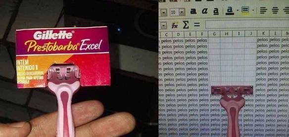 Imagem engraçada Verdadeiro Prestobarba Excel no iPiadas