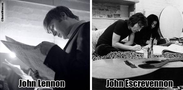 Imagem engraçada John Lennon e John Escrevennon no iPiadas
