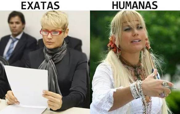 Imagem engraçada Exatas x Humanas no iPiadas