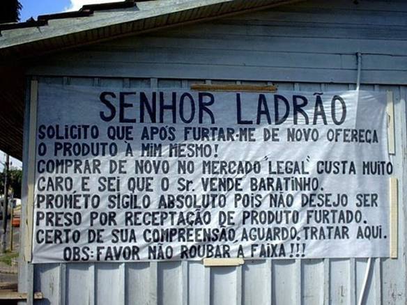 Imagem engraçada Senhor Ladrão no iPiadas