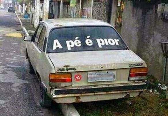 Imagem engraçada A Pé É Pior... no iPiadas