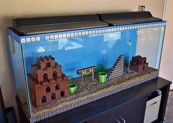 Imagem engraçada Aquário Super Mario no iPiadas