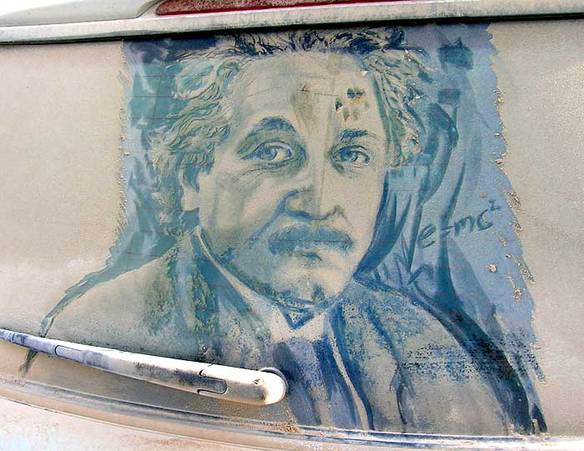 Imagem engraçada Einstein na Poeira no iPiadas