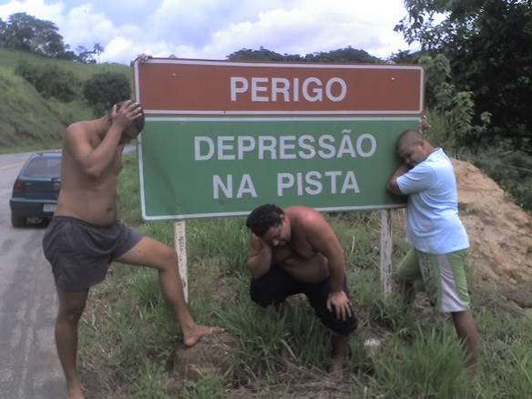 Imagem engraçada Depressão na Pista no iPiadas