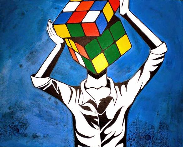 Imagem engraçada Tentando Organizar as Ideias no iPiadas