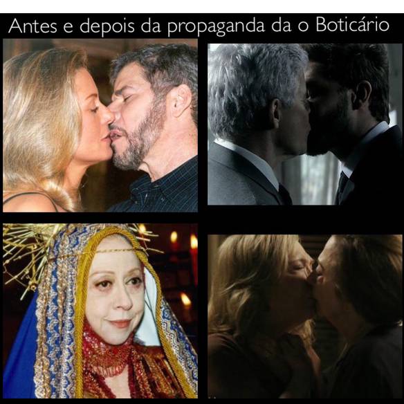 Imagem engraçada Antes e Depois da Propaganda o Boticário no iPiadas