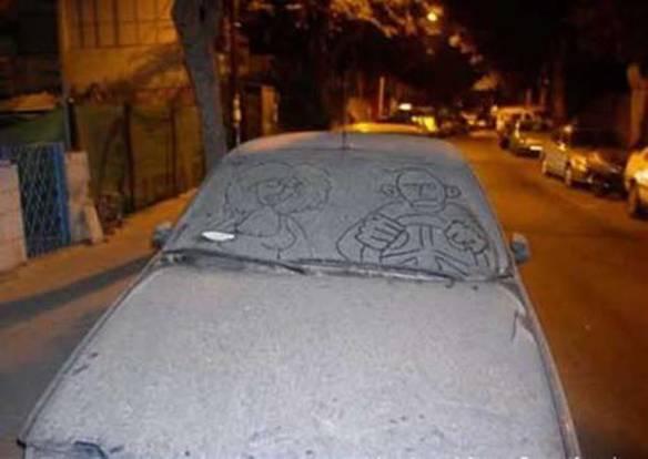 Imagem engraçada Desenho na Sujeira no iPiadas