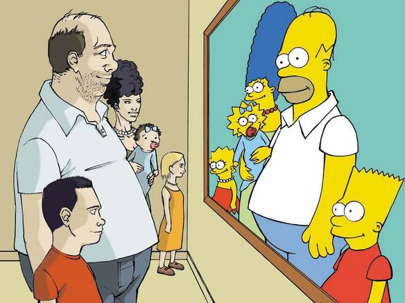 Imagem engraçada Os Simpsons na Realidade no iPiadas