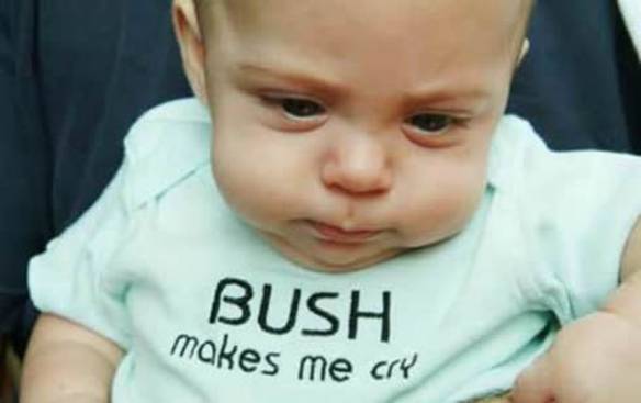 Imagem engraçada Bush me faz chorar no iPiadas