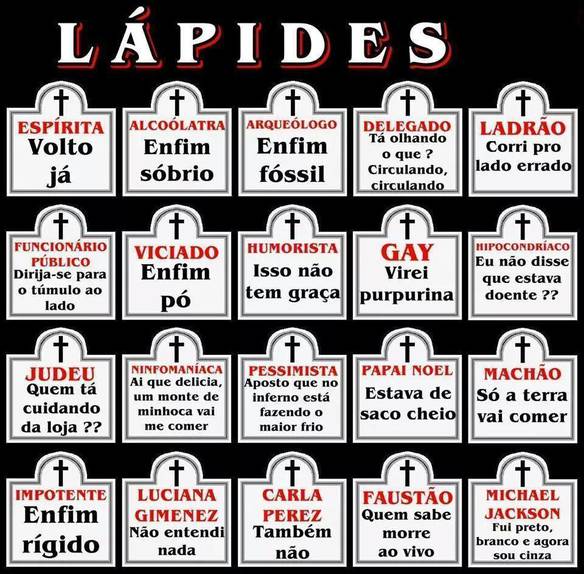 Imagem engraçada Lápides no iPiadas
