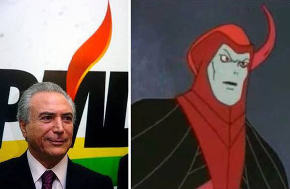 Imagem engraçada Descobriram a Real Identidade do Temer no iPiadas