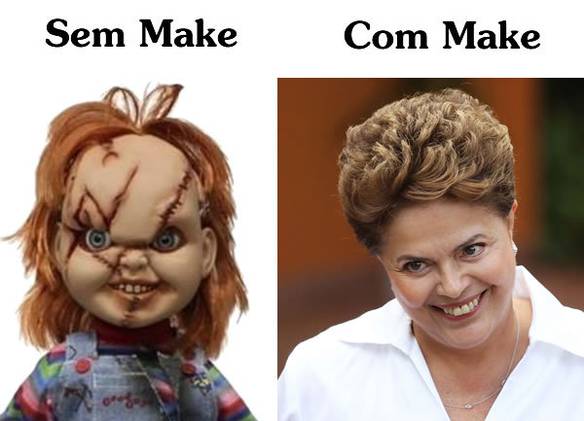 Imagem engraçada Diferença da Maquiagem no iPiadas