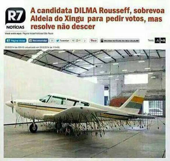 Imagem engraçada Avião da Dilma no iPiadas