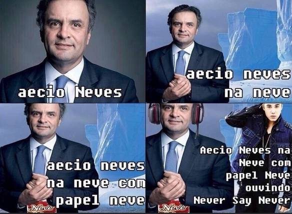 Imagem engraçada Never Say Neves no iPiadas