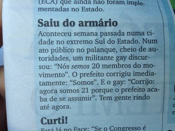 Imagem engraçada Saiu do Armário no iPiadas