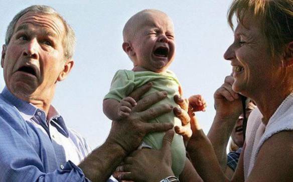 Imagem engraçada Bush faz Chorar no iPiadas