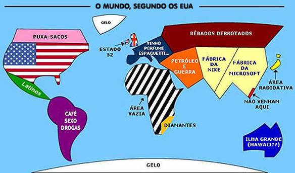 Imagem engraçada O Mundo, Segundo os EUA no iPiadas