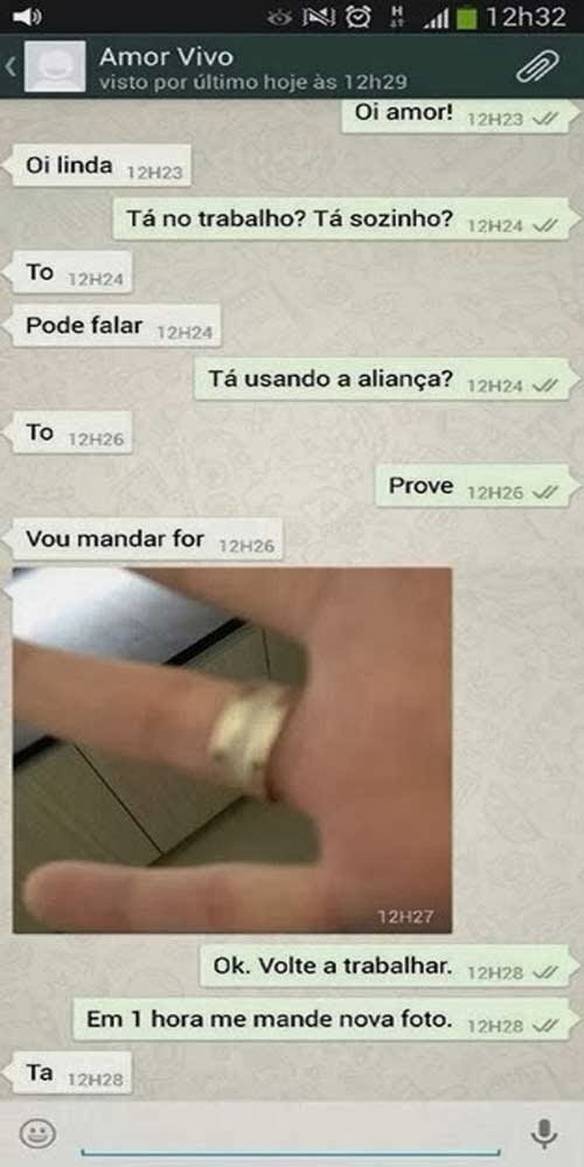 Imagem engraçada Ciúmes? Desconheço...