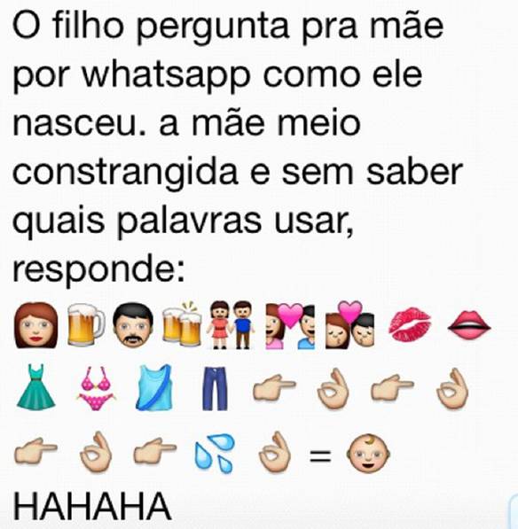 Imagem engraçada Explicação do Nascimento no iPiadas