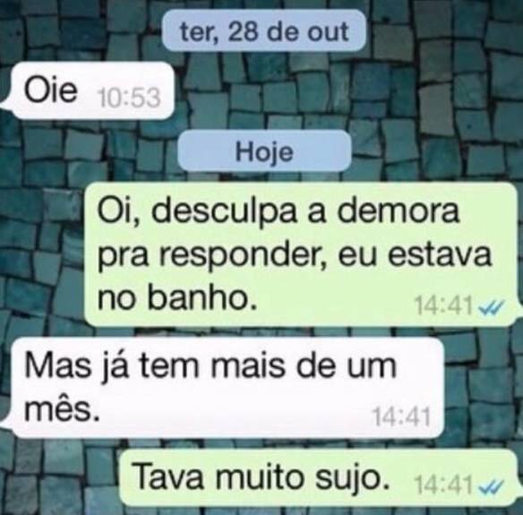 Imagem engraçada Desculpe a Demora no iPiadas