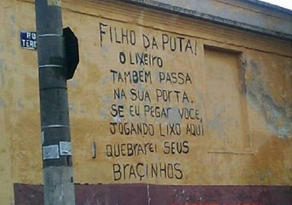 Imagem engraçada Se Eu Pegar Jogando Lixo no iPiadas