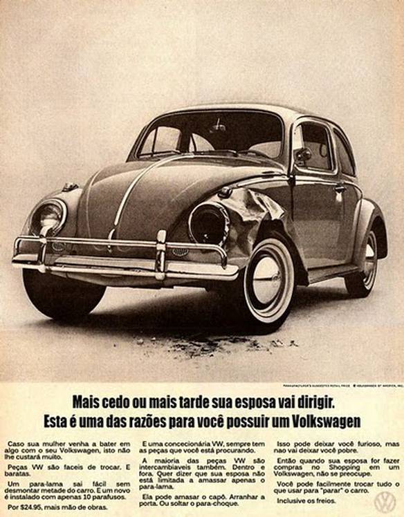 Imagem engraçada Vantagens do Fusca no iPiadas
