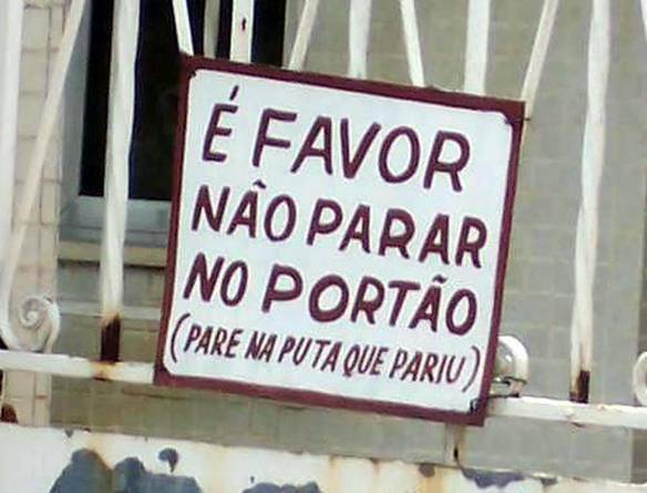 Imagem engraçada Não Parar No Portão no iPiadas