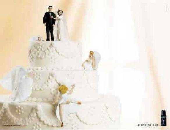 Efeito Axe no Bolo de Casamento