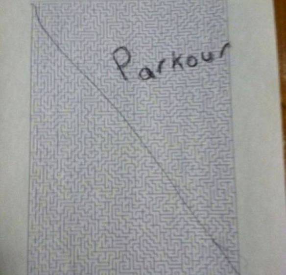 Imagem engraçada Labirinto e Parkour no iPiadas