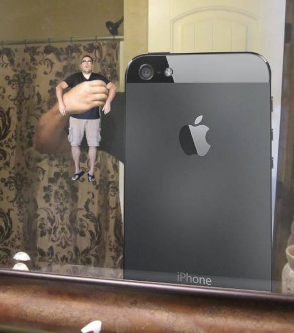 Imagem engraçada Selfie Invertida no iPiadas