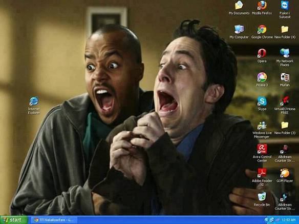 Imagem engraçada Medo do Internet Explorer no iPiadas