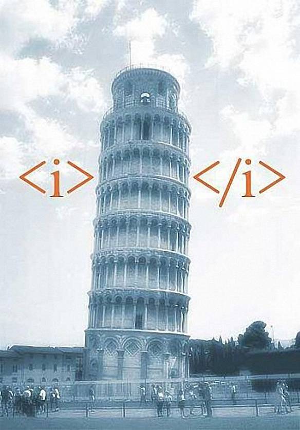 Imagem engraçada Pisa Itálico no iPiadas
