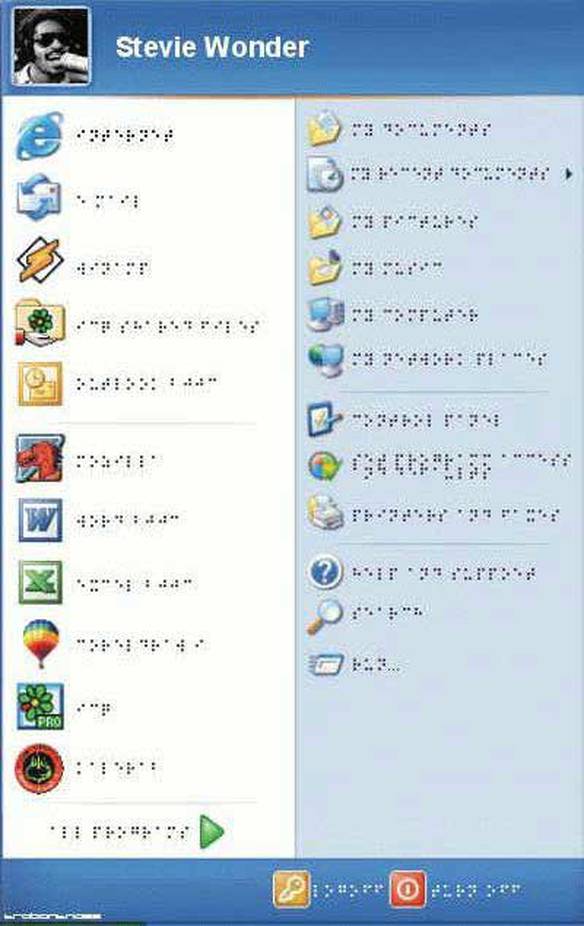 Imagem engraçada Windows Braile Version no iPiadas