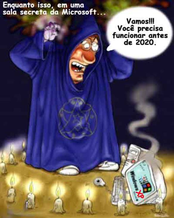 Imagem engraçada Criação do Windows XP no iPiadas