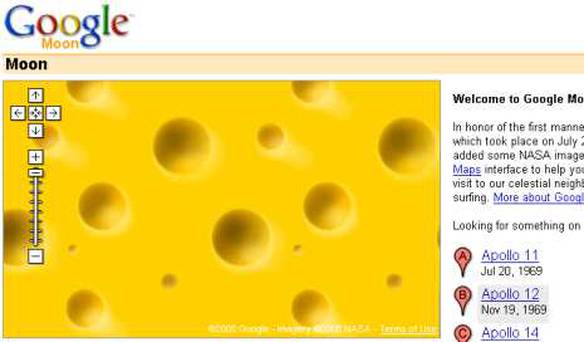 Imagem engraçada Vizualizando A Lua No Google no iPiadas