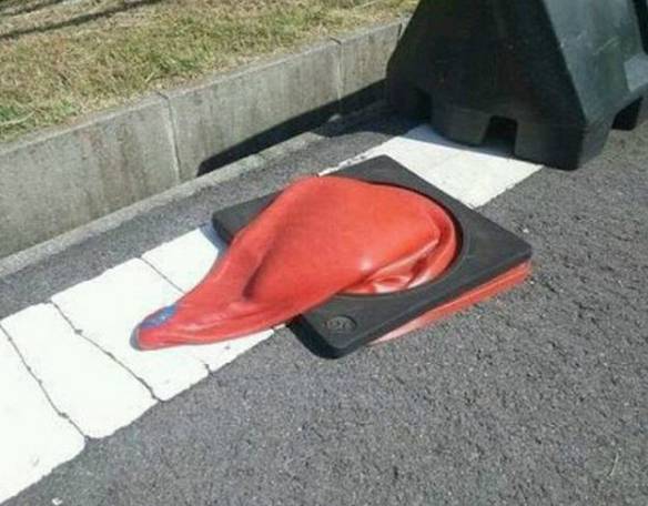 Imagem engraçada Reflexo do Calor nas Ruas no iPiadas