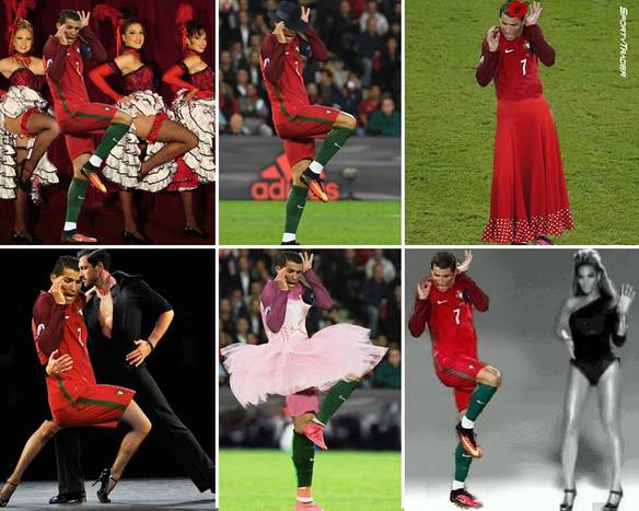 Imagem engraçada Talentos de Cristiano Ronaldo no iPiadas
