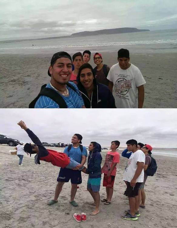 Imagem engraçada Na Falta do Pau de Selfie... no iPiadas