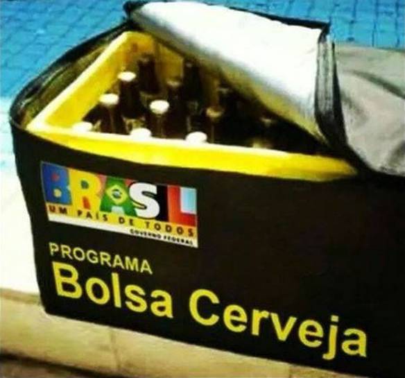 Imagem engraçada Bolsa Cerveja, Eu Apoio no iPiadas