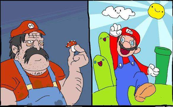 Imagem engraçada Origem do Mundo de Mario no iPiadas