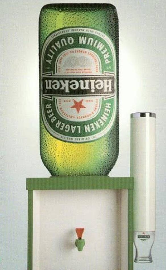 Imagem engraçada Bebedouro Heineken no iPiadas