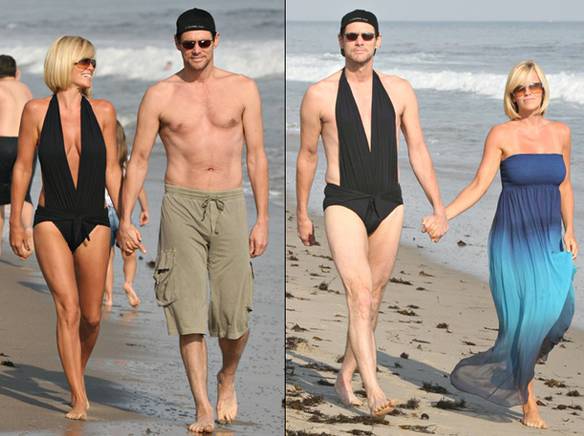Imagem engraçada Jim Carrey e Moda Praia no iPiadas